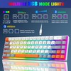 Snpurdiri 60% Percent Gaming Keyboard, Ergonomic Compact RGB Backlit Small