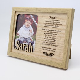power gift Sarah Picture Frame Portrait Decorative Pictures with Frame Photo Frame for Your Home Picture Frame Decorative Living Room Suitable for Any Occasion Gift and Decoration with Message