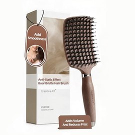 Cepillo de cerdas de jabalí para cabello fino, suavizar y mejorar el brillo, cepillos, desenredantes húmedos, cepillo de pelo de paleta de espalda res