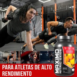 Óxido Nítrico 1kg Maximo Protein Pre Entreno 200 Servicios                                                                                            