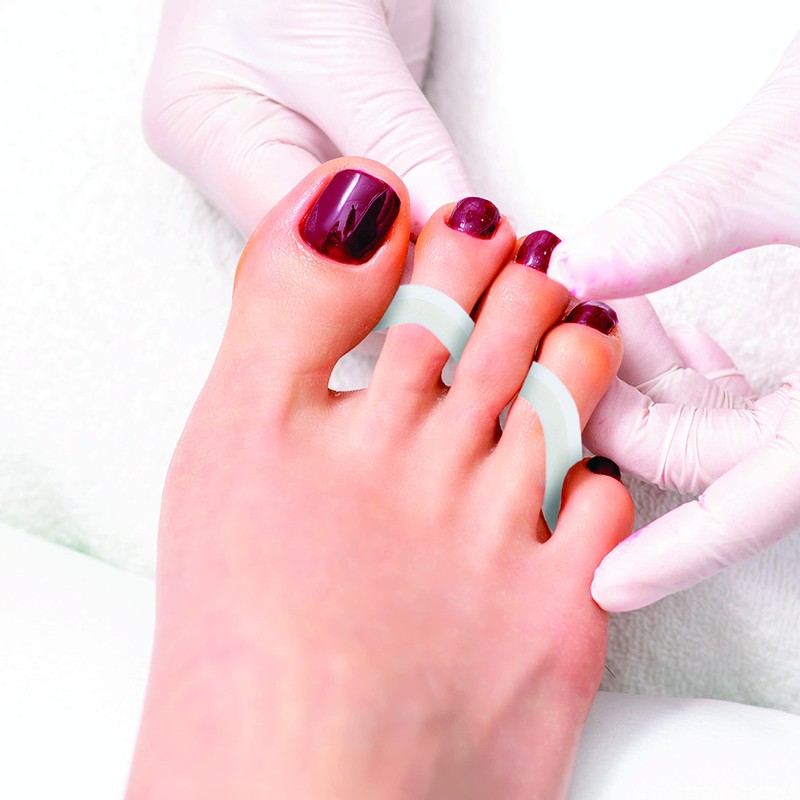 ForPro Toe Separator Strips, Individual Pedicure Toe Separators, 6” L,