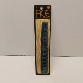 ACE Vintage Ace Hard Rubber Comb 7" 19 Blue New Old Stock