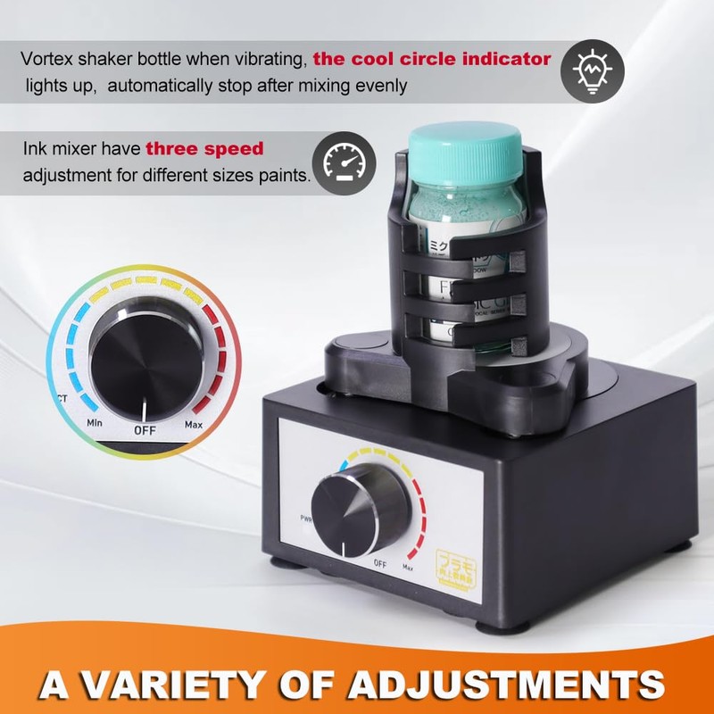 Mini Vortex Mixer, DIY Model Paint Shaker, Hands-Free, Three-Stage Speed