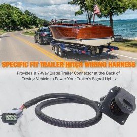CARROFIX Custom Tow Harness Fit for GMC Acadia 7-Way Trailer Wiring RV Blade Connector