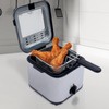 GXFCHYL 2.5 Liter Deep Fryer w/Basket Strainer,Stainless Steel Electric Fryer