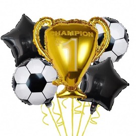 Football Balloons, Trophy, Soccer Stars, Birthday, Aluminum Balloons, Soccer Theme, Soccer Balloons, 18 inches (45 cm), Sports Festivals, Cheering, Celebrations, Commemorative Photography (Set of 1)