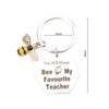 Hexagonal Metal Keychain with Bee Pendant, Cute Congratulations Gift for