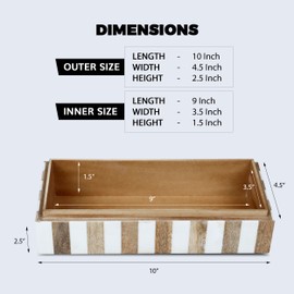 Handicrafts Home Marquet Chevron Decorative Box Shelf Decor, Dressing Table Organizer, Storage Box with Lid–Resin Inlay & Wood Organizer Box–Modern Decor, Keepsake, Jewelry Box for Women-10X4.5X2.5 In