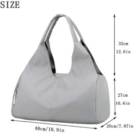 JSHAHA Sports Bag with Wet Pocket and Shoe Compartment Travel Bag for Men and Women, Type1 Grey, fitness bag for women