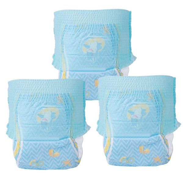 3 Pieces Baby Swim Nappies, Washable Waterproof Baby Swim Nappy, Reusable Nappy, Baby Nappies for Swimming Lessons and Baby Shower (XL)
