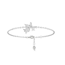 AWNL Lily of the Valley Bracelet With Sterling Silver Gift for Women Girlfriend Wife