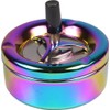 kogu Rotating Ashtray in Rainbow Design, Colourful Shiny, 11 cm