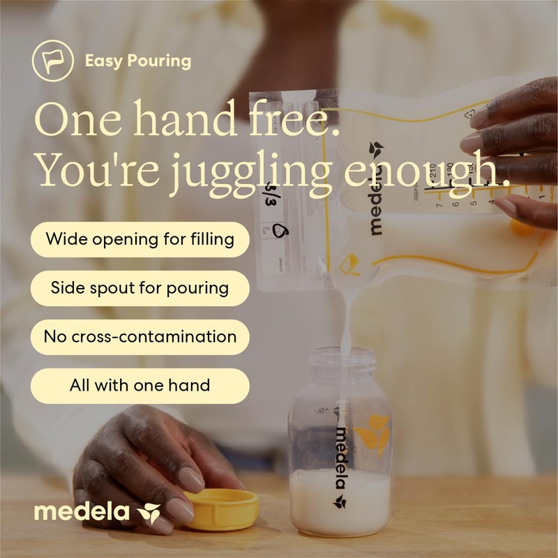 Medela Easy Pour Breast Milk Storage Bags, 100 Count, 7