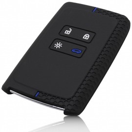 FOAMO FOAMO Autoschlssel Hlle Silikon kompatibel mit Renault 4-Tasten Smartkey (nur Keyless-Go) Schutzhlle Cover in Schwarz-Blau