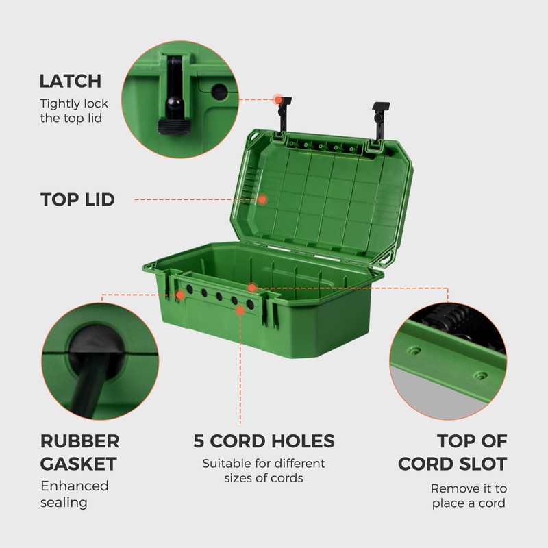 WELKIN Heavy-Duty Outdoor Electrical Box (15.3 * 5.4 * 8.9