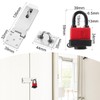 Stainless Steel Deadbolt Lock with Padlock & Screws, Cellar Lock