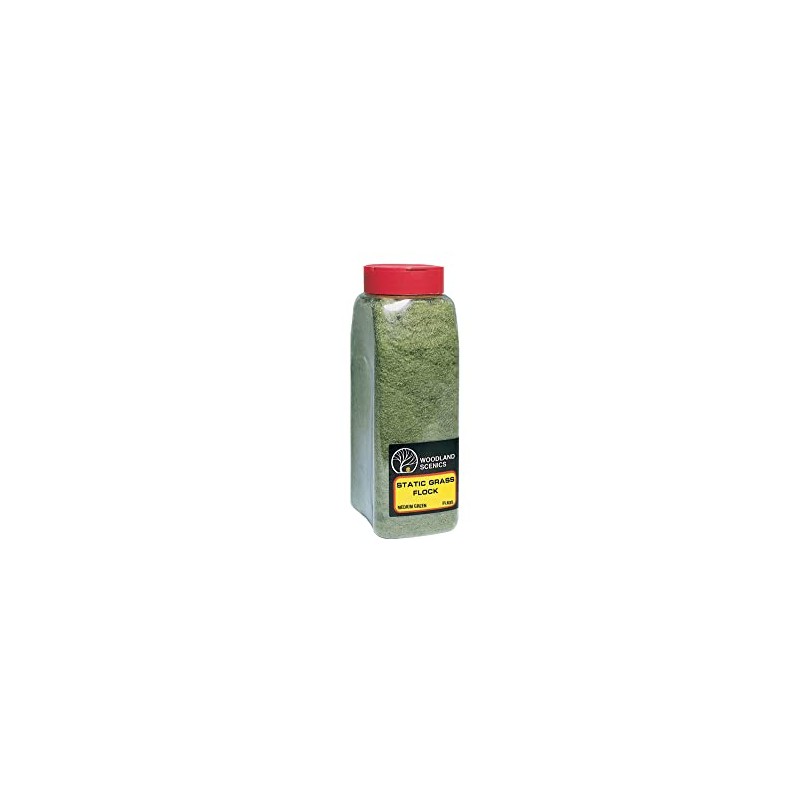 Static Grass Flock Shaker, Medium Green/57.7 in3