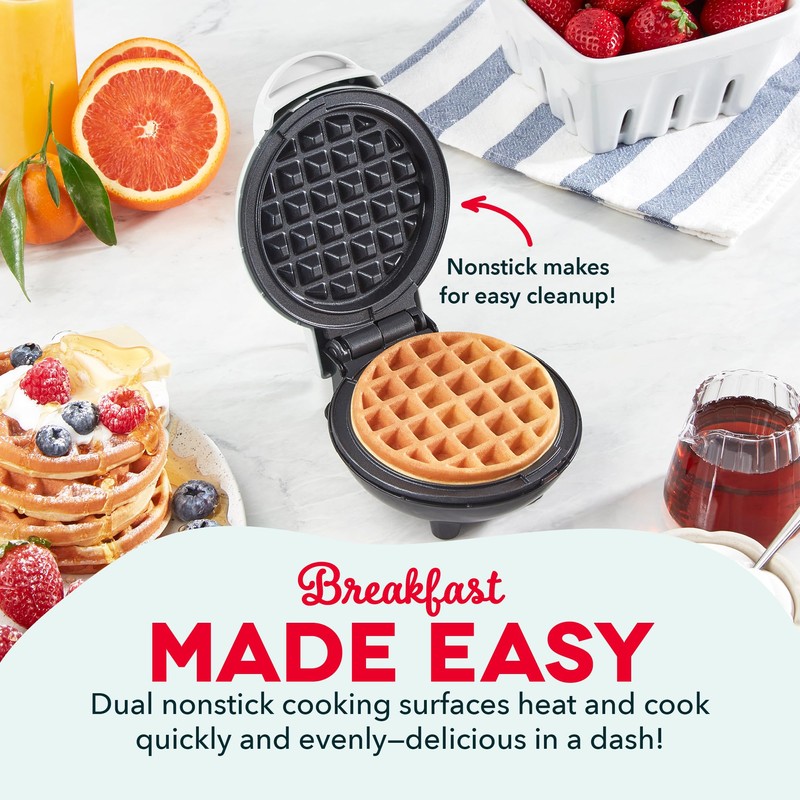 DASH Mini Maker for Individual Waffles, Hash Browns, Keto Chaffles