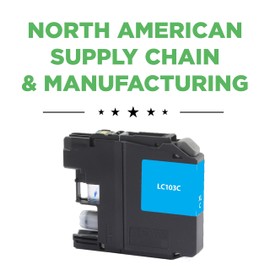 Clover Imaging Replacement High Yield Ink Cartridge Replacement for Brother LC103XL, Cyan