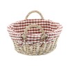 FRANK FLECHTWAREN Basket Bowl Checked Round Diameter 25 x 10