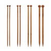 8 Pcs Bamboo Knitting Needles, Single-tip Wooden Knitting Needles Set