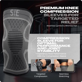 Special Essentials Knee Brace - Compression Sleeve for Men & Women - 2 Pack, Supports Meniscus Tear, ACL, Arthritis, Knee Pain, Gym Use
