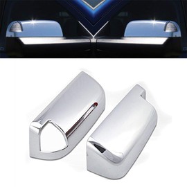 S SIZVER Chrome Towing Door Mirror Overlay Covers with Signal Opens Compatible with 2010-2018 RAM 1500+2500+3500