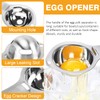 2er-Pack Eieröffner + Eigelb- und Eiweißtrenner, eier öffner, eieröffner stainless