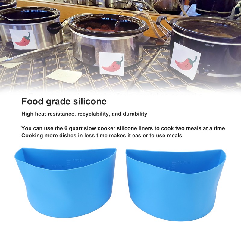 6 Quart Reusable Silicone Slow Cooker Liner 6 QT Slow