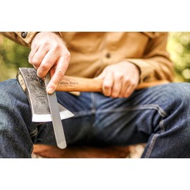 1844 Helko Werk Germany Dual Sided Axe Sharpening File - Axe Sharpener Metal File single-cut and cross-cut hand file (Compact File #22101)