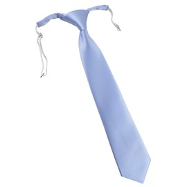 TigerTie Designer Security Safety Tie Plain Pre-tied with Elastic Band, lightblue