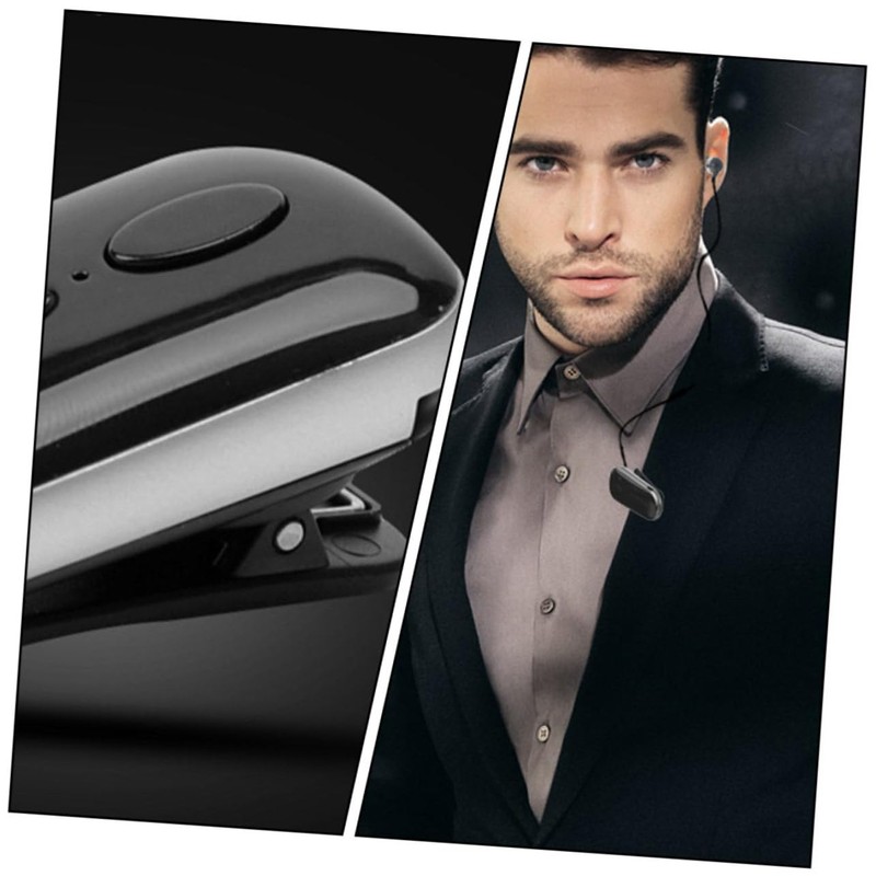 Mikinona 1 Set Retractable Wireless Earphone Clip Headset Professional Black