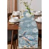Lsrtoss Blue Turtle Coastal Table Runner 48 Inches Long, Summer