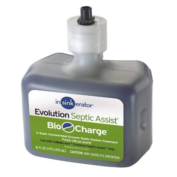 InSinkErator CG Evolution Septic Assist Bio Charge Replacement Cartridge, 16-Ounces, Blue, 12 Ounce