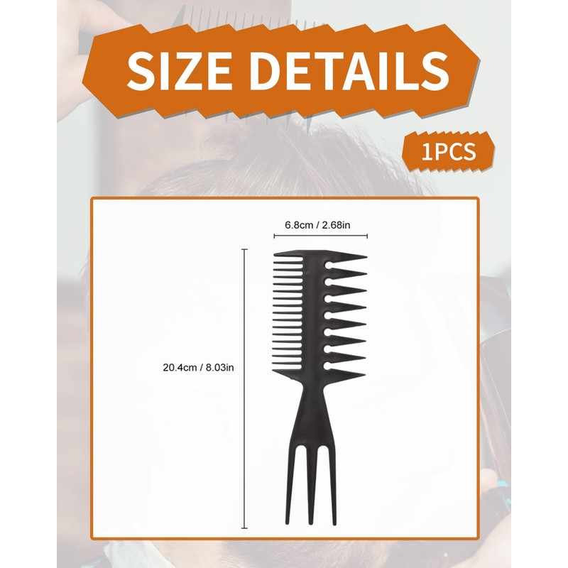 KGDUYC 3-in-1 Plastic Combs Detangling Wide Tooth Comb Antistatic Hair