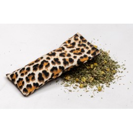 Whisker Zen Calming Catnip & Chamomile Refillable Cat Toy, Leopard Print Fleece, Stress Relief (Lepard Print)