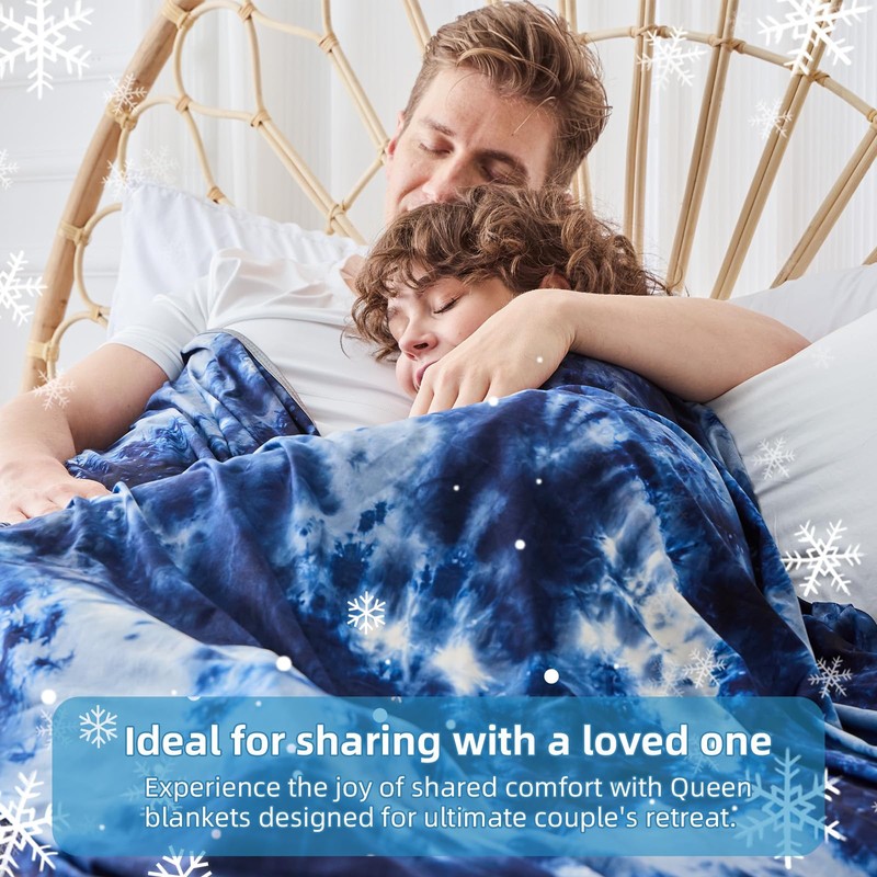 inhand Cooling Blanket King Size for Hot Sleepers (90"x108", Navy)