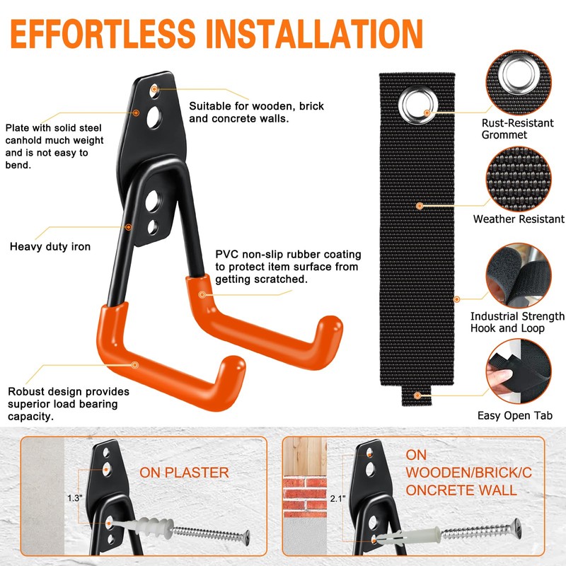 HUPBIPY 26 Pack Garage Hooks Heavy Duty Utility Steel with