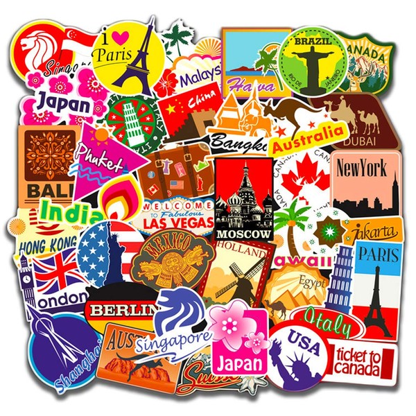 Pack of 100 Stickers for Suitcase, Guitar, Laptop, Car, Motorcycle,