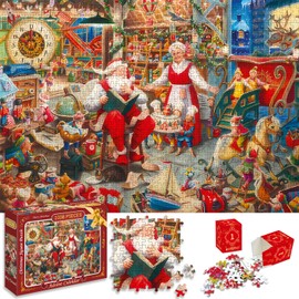 Christmas Jigsaw Puzzle Advent Calendar 2024 for Adults Kids, 1008 Pieces 24 Days Countdown Calendar Puzzles, Xmas Stocking Stuffer Christmas Vacation Advent Calendar Gift (Christmas)