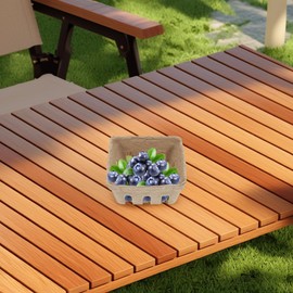 DECHOUS 15Pcs Natural Pulp Fiber Berry Baskets: Small Molded Produce Vented Basket for Blueberry Strawberry Raspberry - Fruit Vegetable Storage Container for Farmer Market Grocery Picnic