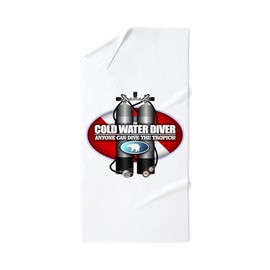 CafePress Cold Water Diver (ST) 30"x60" Absorbent Cotton Back, Soft Beach, Pool Towel