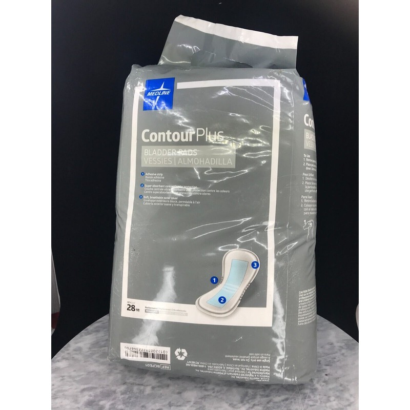 Medline Contour Plus Bladder Pads, Pack Of 28 Count Med