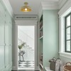Modern Semi Flush Mount Ceiling Light Fixture, 12.6" Metal Shade