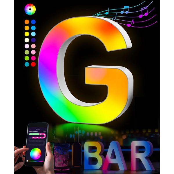 Table Lamp RGB Letter Lights -26 alphabet Smart APP with