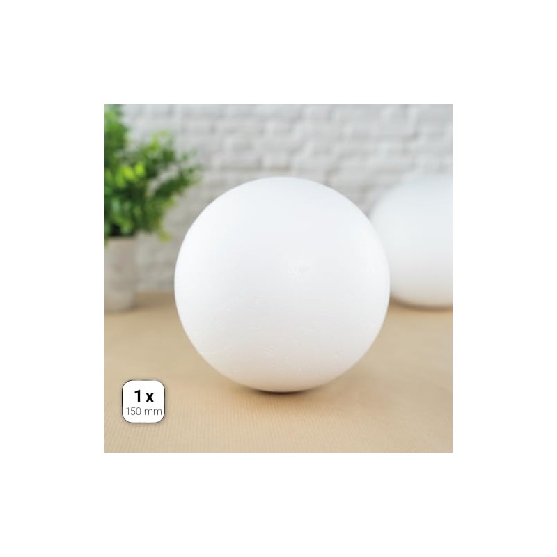 Sfera di polistirolo Ø 15 cm in polistirolo, liscia e