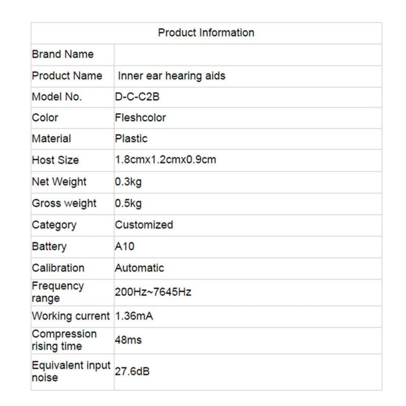 JINGHAO Hearing aids with A10 Battery,Invisi