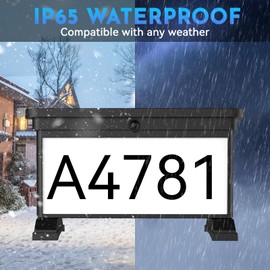 Solar House Numbers For Outside,Solar Powered Waterproof LED Light, Outdoor House Number Sign with On/Off, Easy to Install