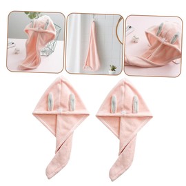 FRCOLOR 2pcs Practical Head Towels Microfiber Hair Drying Towels for Shower Bath