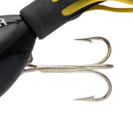 Arbogast Hula Popper Topwater Fishing Lure, YBS Black, G770 (1 3/4 in, 1/4 oz)